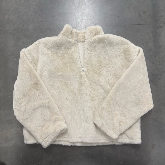 a new day Jackets & Blazers - a new day Cream Faux Fur Teddy Sherpa Pullover M